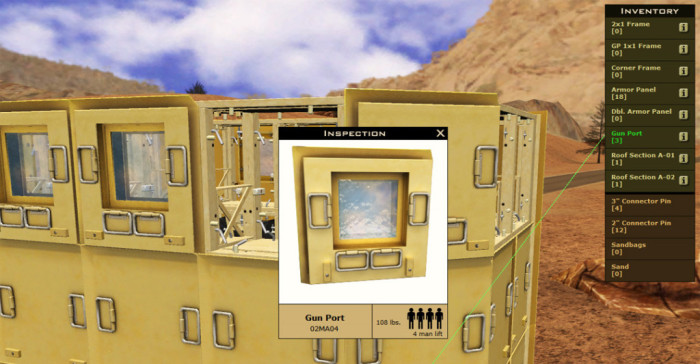 Military equipment assembly training simulation