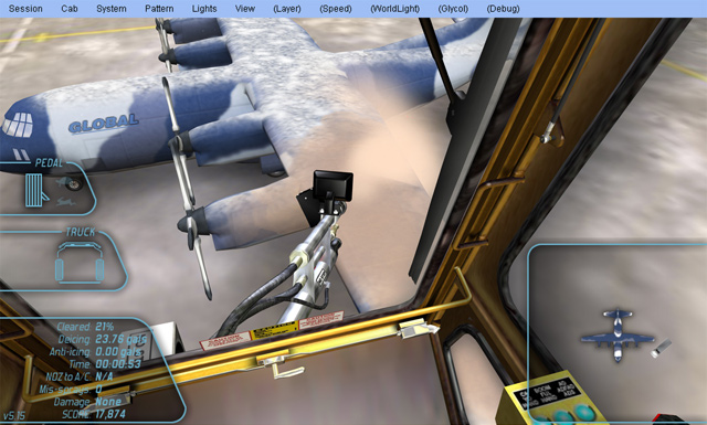 Custom virtual training simulator for the aerospace industry.