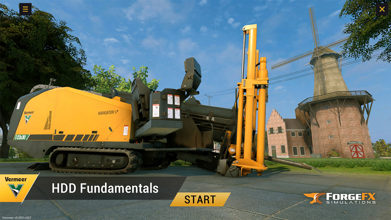 Vermeer Corporation Horizontal Directional Drill Training Simulator