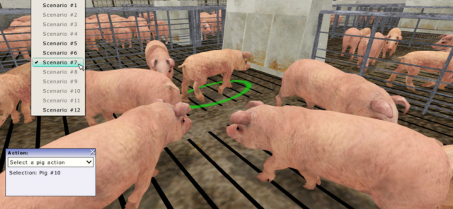 Simulation-based livestock management training.