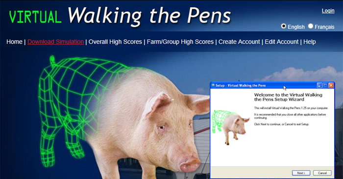 Virtual Walking the Pens, Downloadable Training Simulator