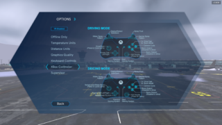 Simulation Control Options, Global Ground Support Aircraft De-Icing Simulator by ForgeFX Simulations