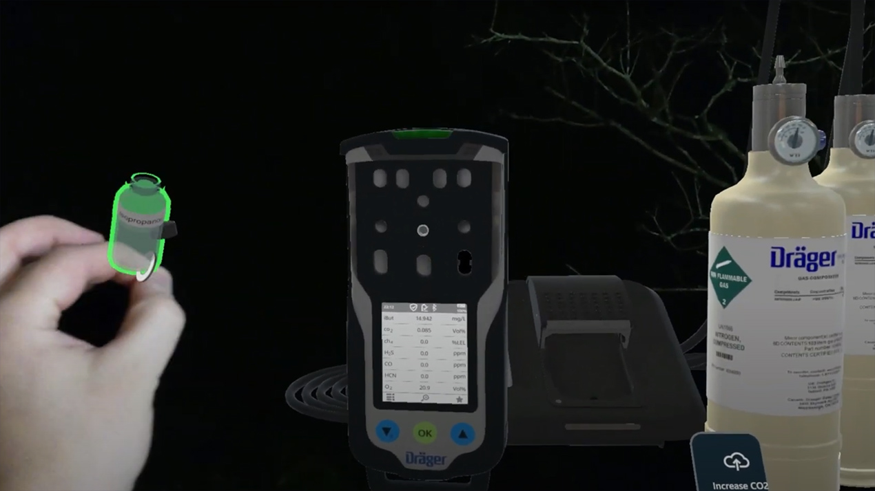 CBRND HoloTrainer Enhanced Warfighter Augmented Trainer, Draeger Augmented Reality Training Simulator Developed by ForgeFX Simulations and SciTech Services for JPEO-CBRN
