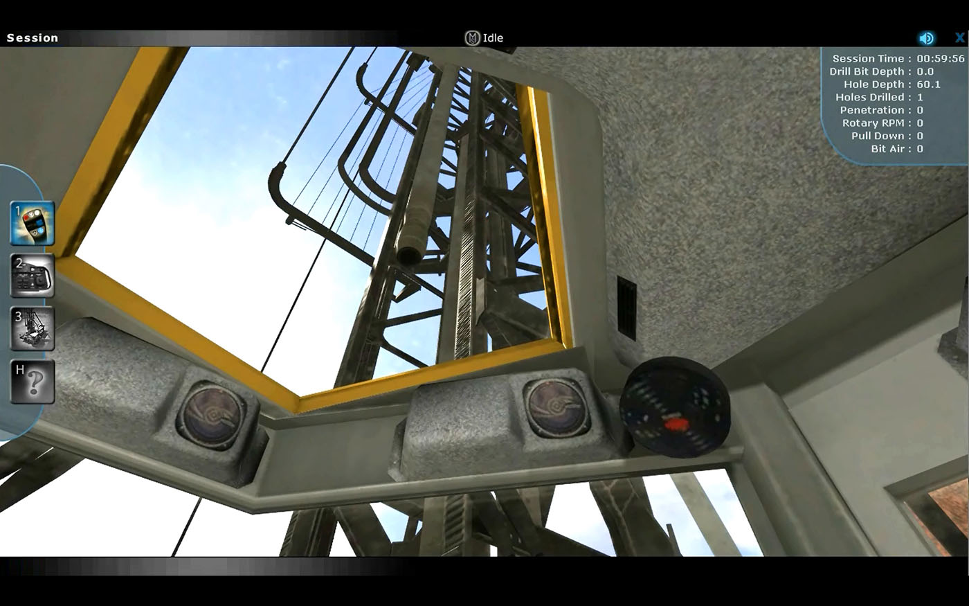 Blasthole Drill Operator Training Simulator, Operators View