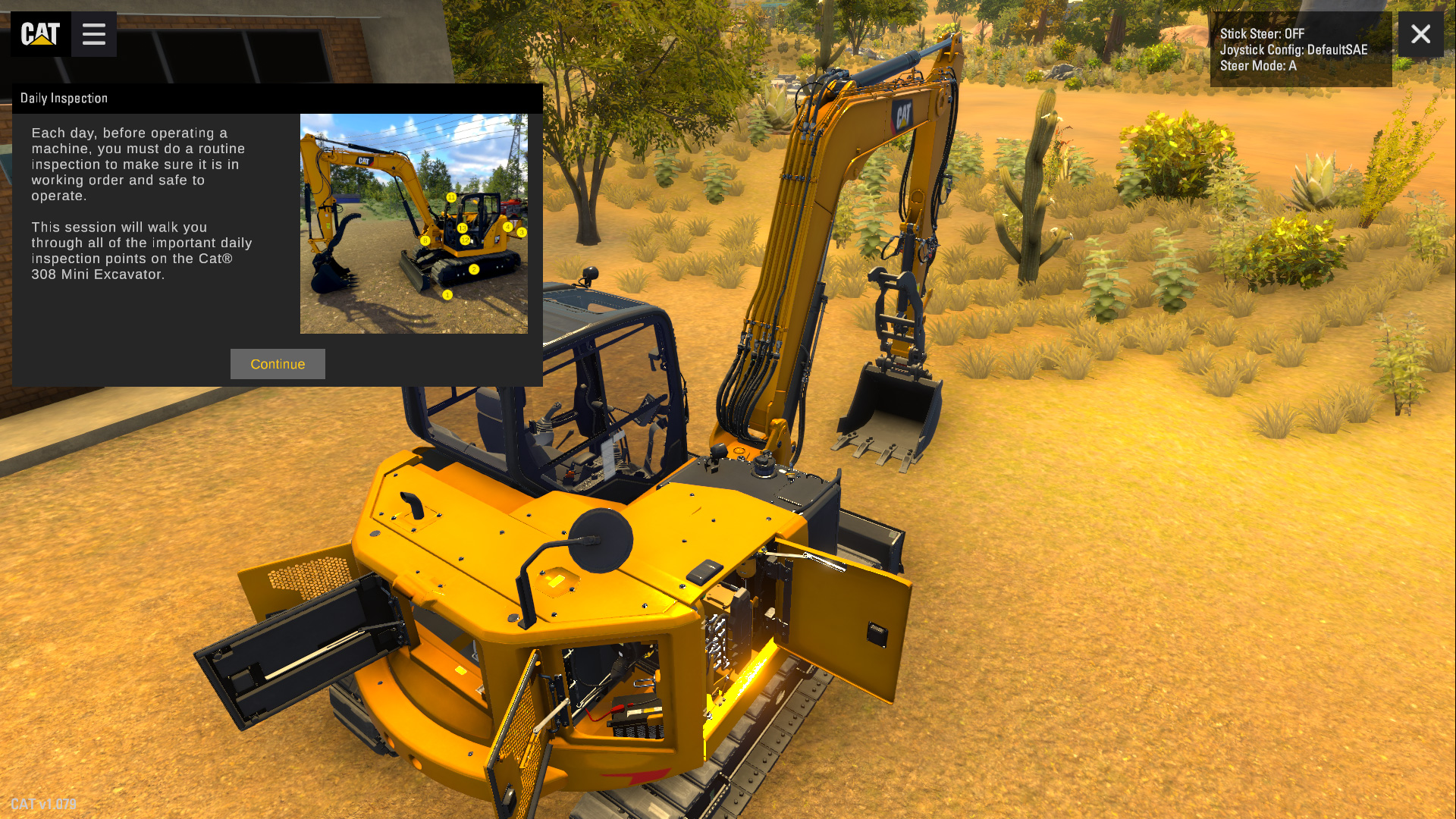 Excavator Virtual Walkaround Inspection Training