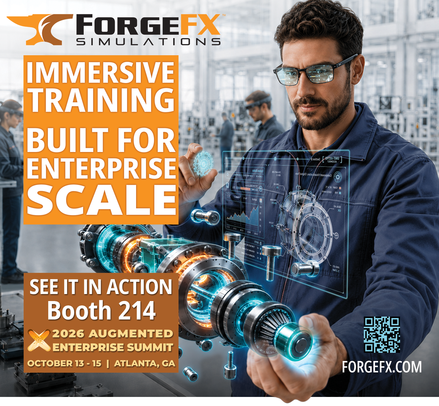 Immersive Training Built for Enterprise Scale. See it in Action Booth 214, Augmented Enterprise Summit 2026, October 13-15, Atlanta, GA