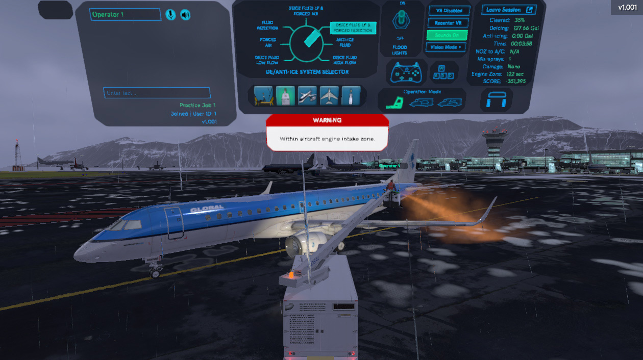 Virtual Reality Aircraft Deicing Training Simulator