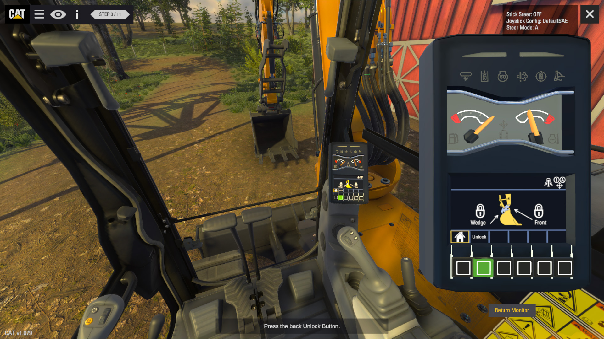 Heavy Equipment Monitor Control Training Simulator