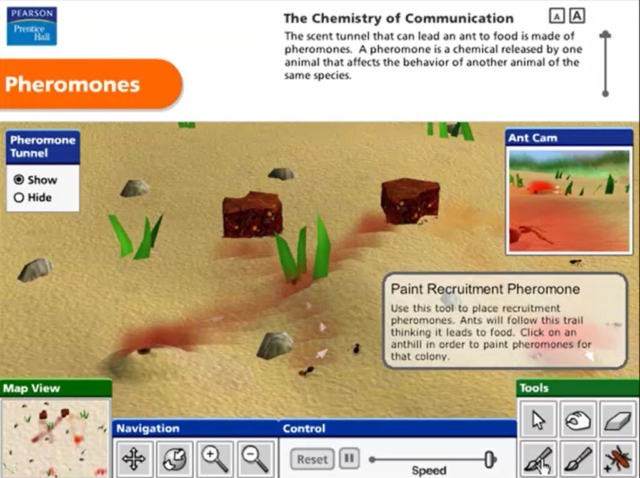 Pearson Education Virtual Science Experiments by ForgeFX Simulations, Pheromones Training Simulator