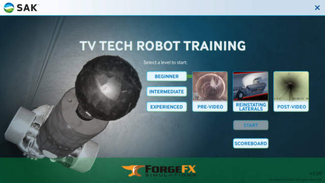 SAK Construction, TV Tech Robot Training Simulator Software by ForgeFX Simulations